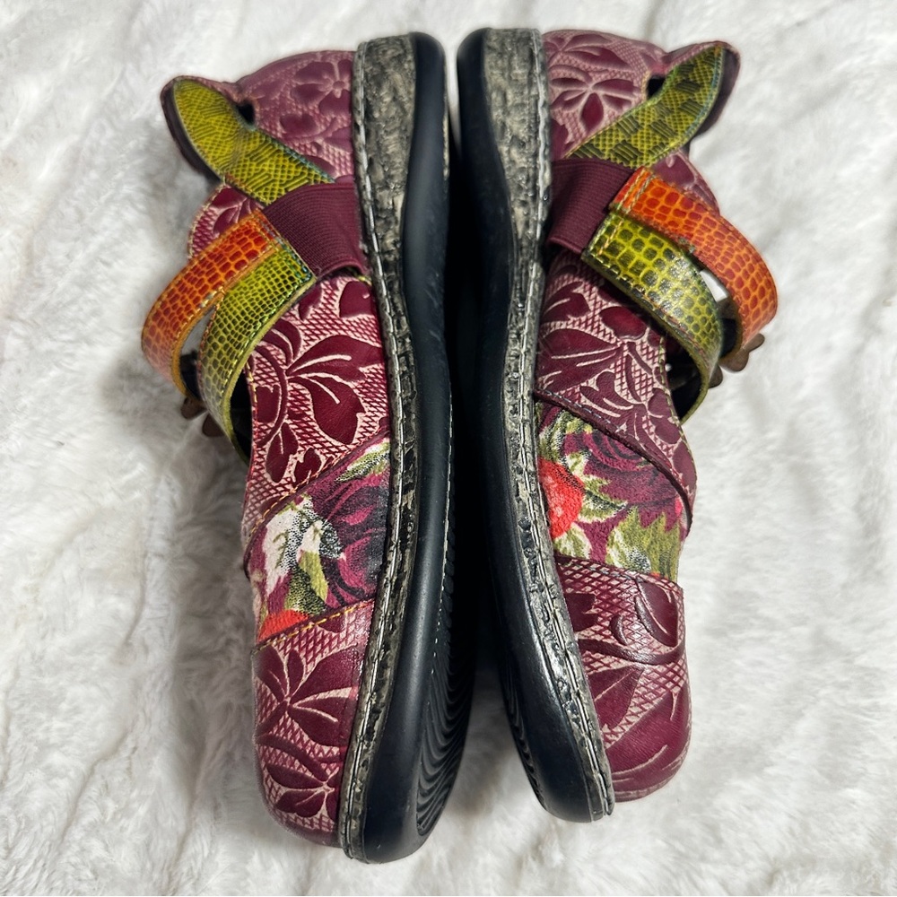 L’Artiste Size 38 Floral Mary Jane Shoes | Boho Comfort Flats | European Market - Picture 7 of 14